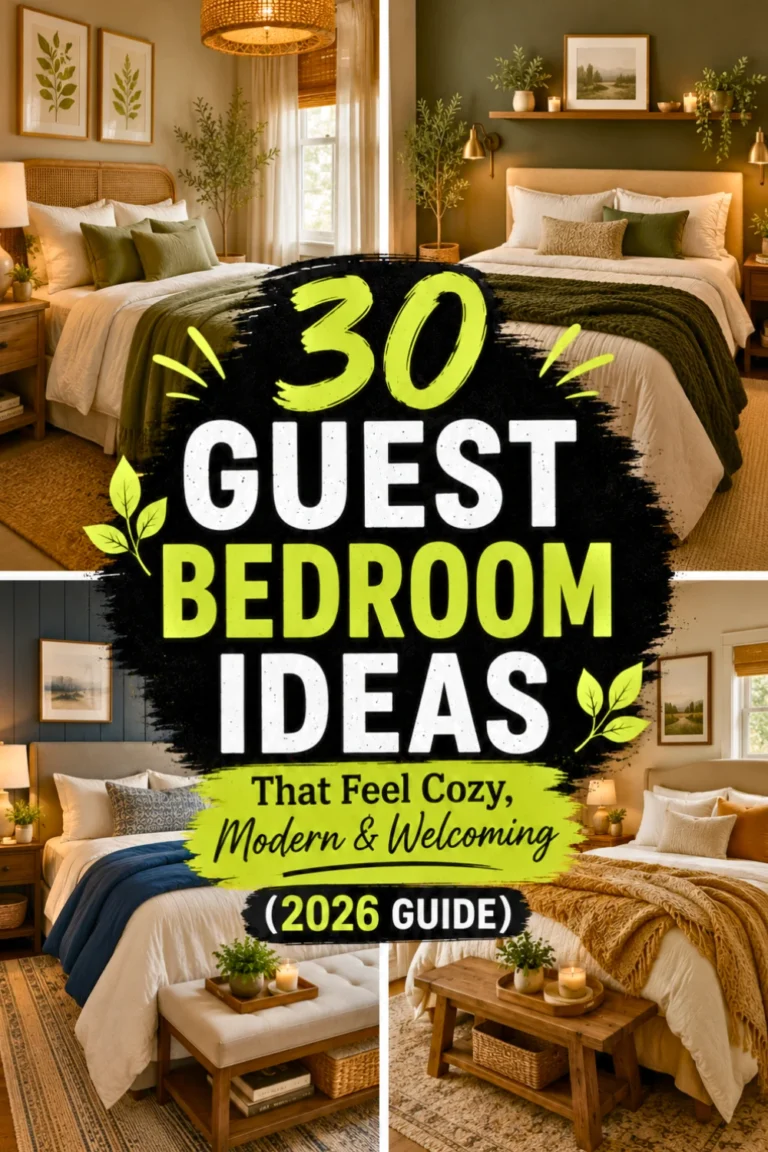 Guest Bedroom Ideas That Feel Cozy, modern and welcoming