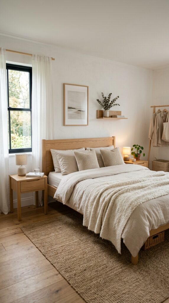 Light wood accents for warmth 14