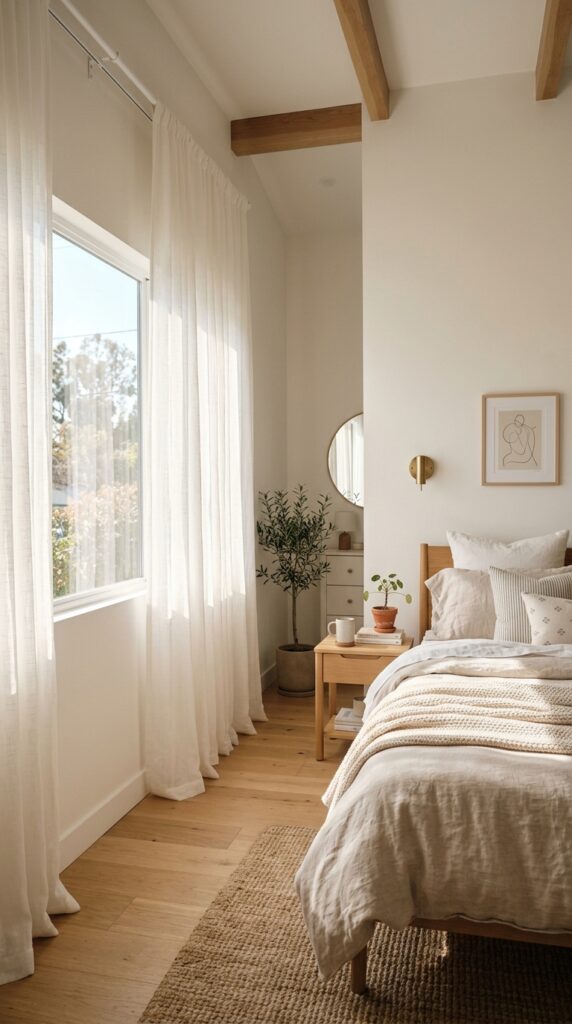 Sheer curtains letting light flow 11