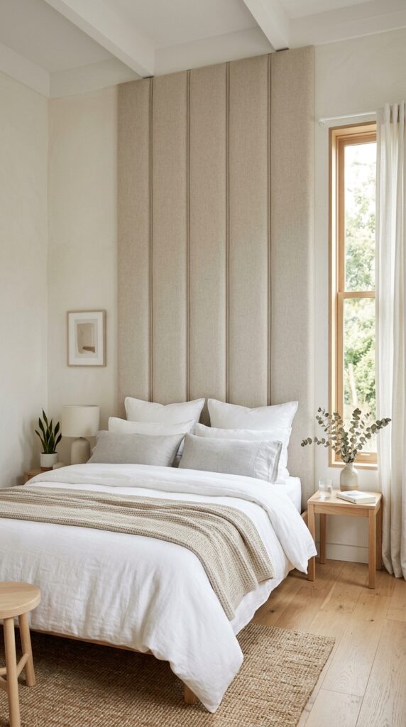 Statement headboard adds height 10