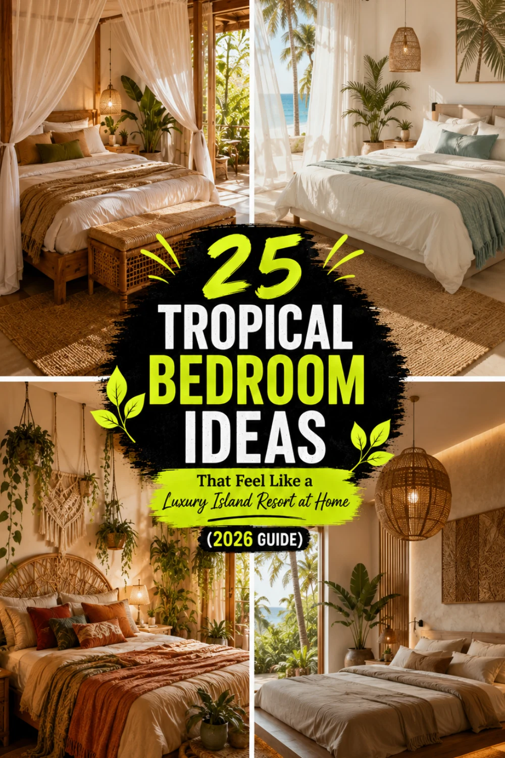 25 Tropical Bedroom Ideas That Feel Like a Dream Vacation