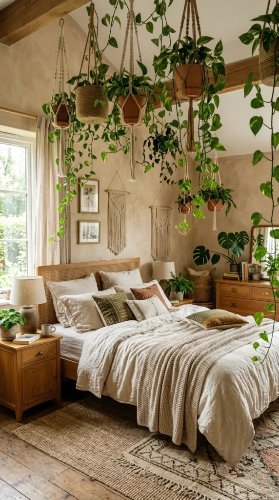 boho bedroom with hangi 008