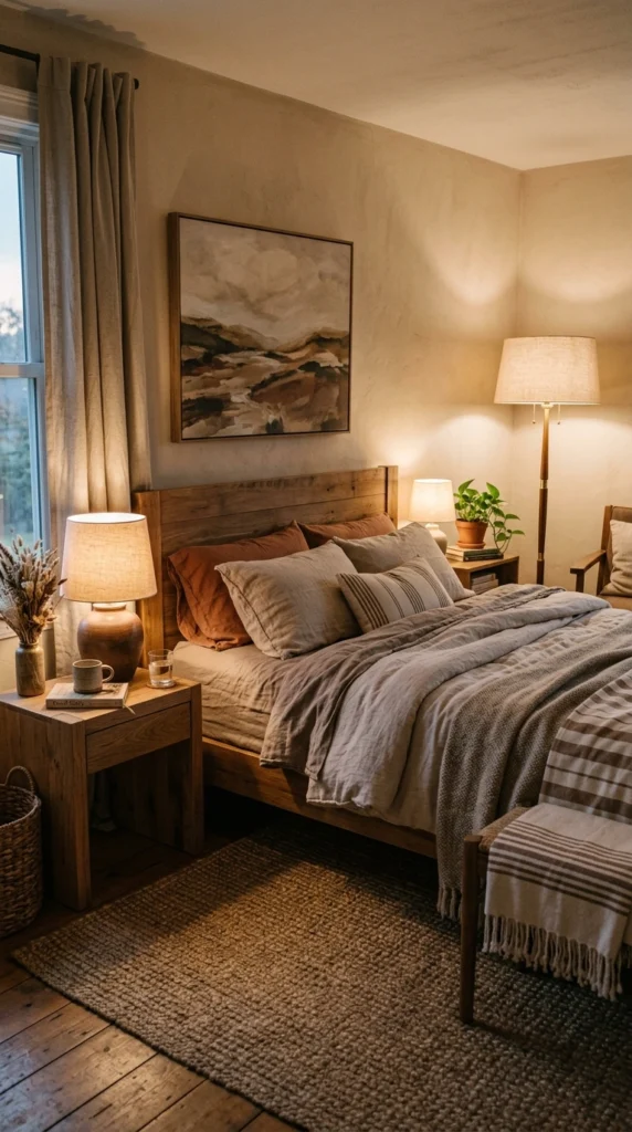 18 Earthy Bedroom Ideas That Instantly Ground Your Space 18 earthy bedroom with la 018b