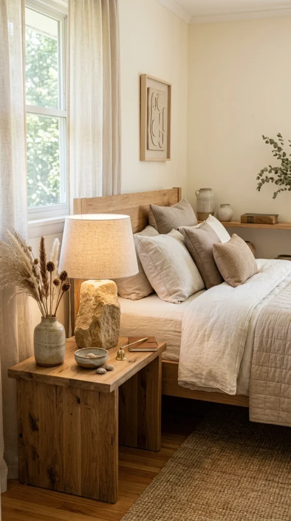18 Earthy Bedroom Ideas That Instantly Ground Your Space 16 earthy bedroom with st 016