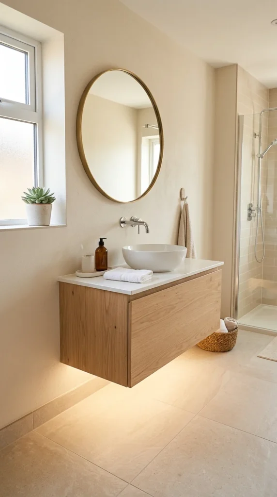 20 Small Full Bathroom Ideas That Make Your Space Look Bigger Instantly 1 idea 1 floating vanity with un 001b