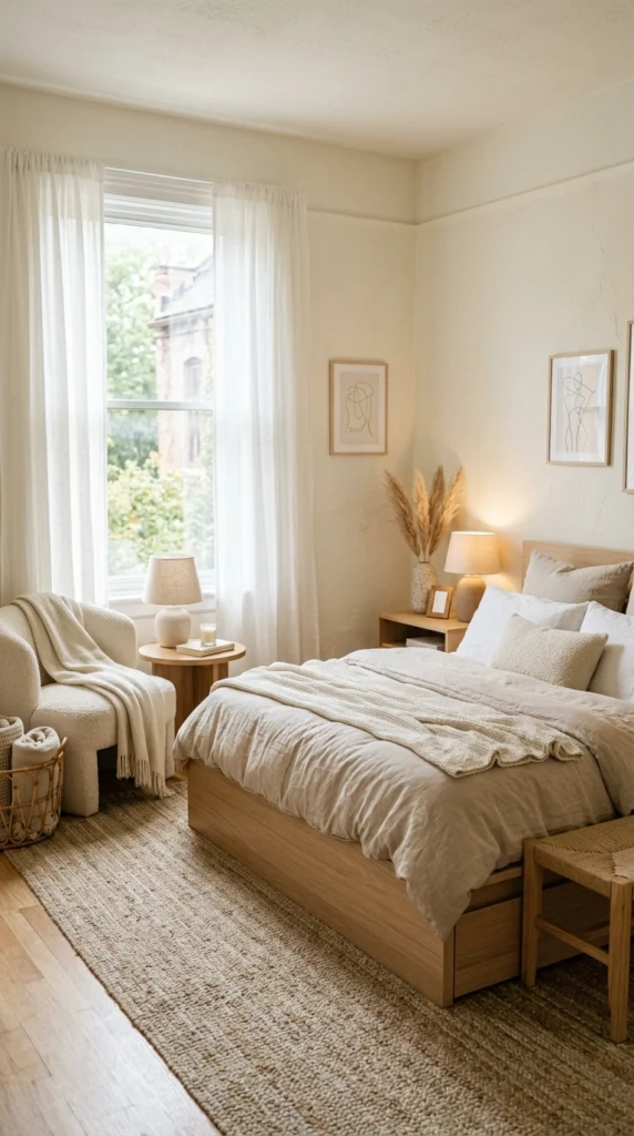 19 Aesthetic Bedrooms Ideas That Feel Like a Dream 1 idea 1 soft neutral dreamscape 001