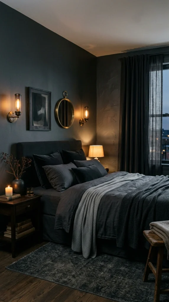 idea 10 dark gray bedroom with 010b
