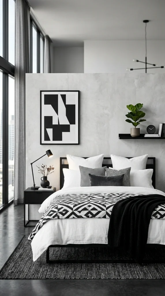 19 Aesthetic Bedrooms Ideas That Feel Like a Dream 10 idea 10 modern monochrome styl 010b