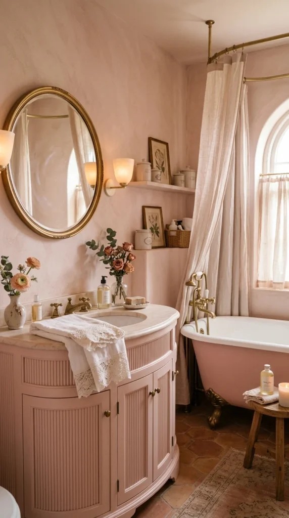 30 Pink Bathroom Ideas for a Soft, Spa-Like and Modern Aesthetic Home 11 idea 11 soft pastel romantic p 011b