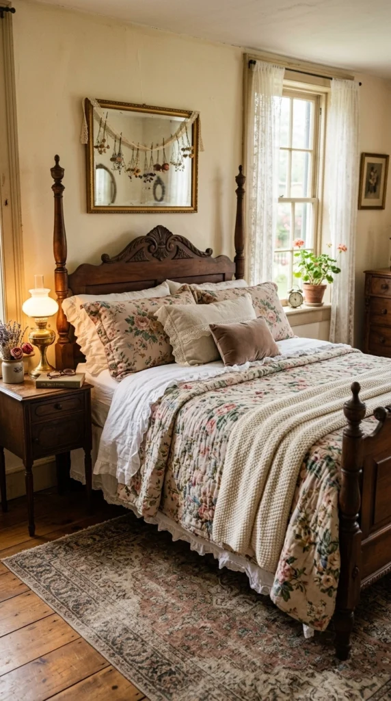 19 Aesthetic Bedrooms Ideas That Feel Like a Dream 11 idea 11 vintage aesthetic char 011