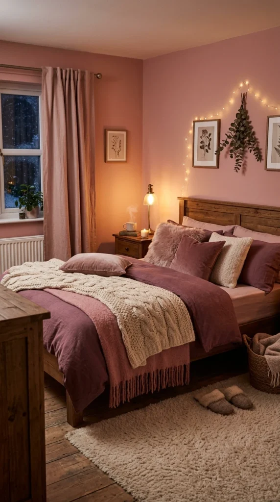 15 Pink Bedroom Ideas That Feel Chic, Not Childish (Elegant & Cozy) 12 idea 12 cozy winter pink bedro 012b