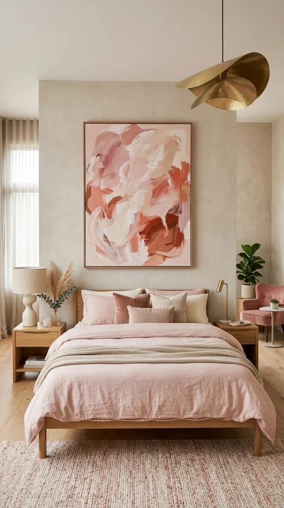 15 Pink Bedroom Ideas That Feel Chic, Not Childish (Elegant & Cozy) 13 idea 13 art inspired pink stat 013b