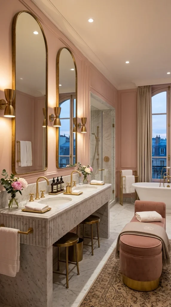 30 Pink Bathroom Ideas for a Soft, Spa-Like and Modern Aesthetic Home 14 idea 14 high end hotel style p 014