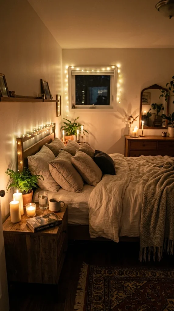 30 Cozy Bedroom Ideas That Feel Warm, Calm & Ultra-Comfortable 17 idea 17 candlelit cozy bedroom 017b