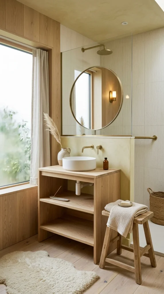 30 Japandi Bathroom Ideas That Feel Like a Luxury Spa at Home 18 idea 18 scandinavian heavy jap 018b