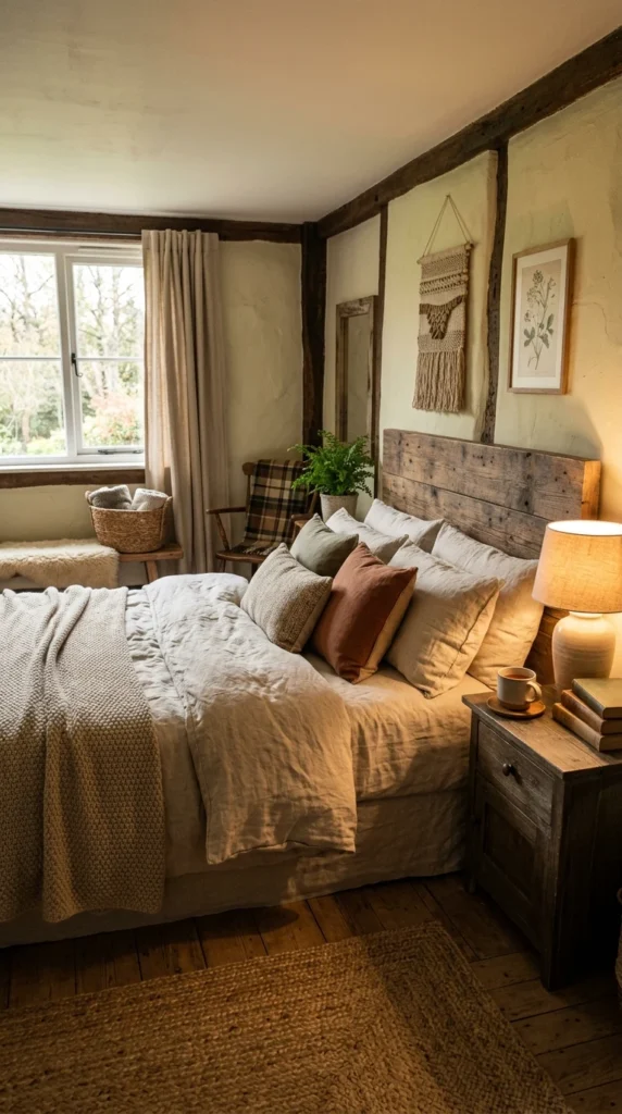 30 Cozy Bedroom Ideas That Feel Warm, Calm & Ultra-Comfortable 21 idea 21 rustic neutral cozy be 021