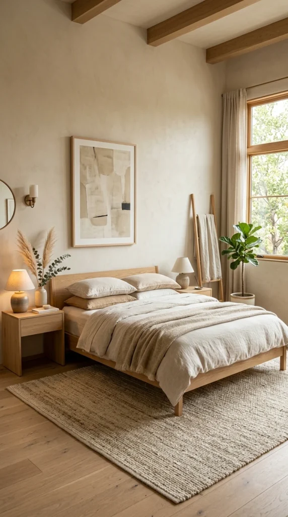 30 Japandi Bedroom Ideas That Feel Calm, Warm & Minimal (2026 Guide) 24 idea 23 japandi bedroom with l 023