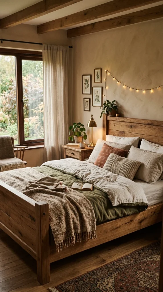 30 Cozy Bedroom Ideas That Feel Warm, Calm & Ultra-Comfortable 23 idea 23 warm wooden frame cozy 023