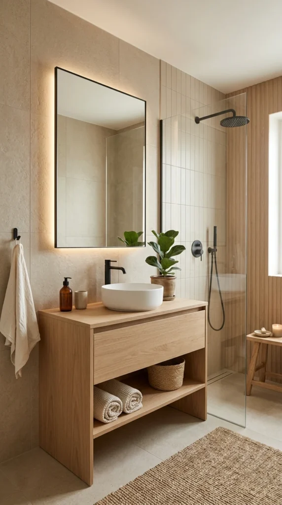 30 Japandi Bathroom Ideas That Feel Like a Luxury Spa at Home 25 idea 25 matte finish japandi b 025b