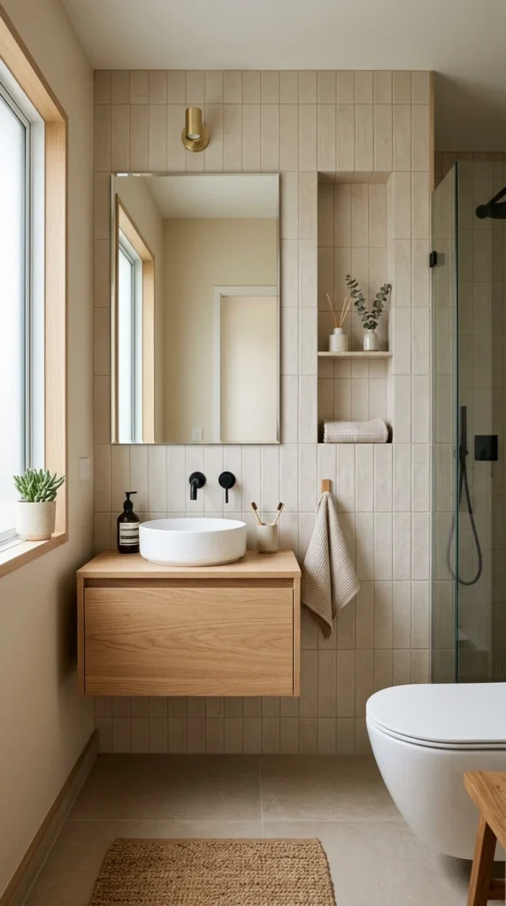 30 Japandi Bathroom Ideas That Feel Like a Luxury Spa at Home 3 idea 3 small japandi bathroom 003b