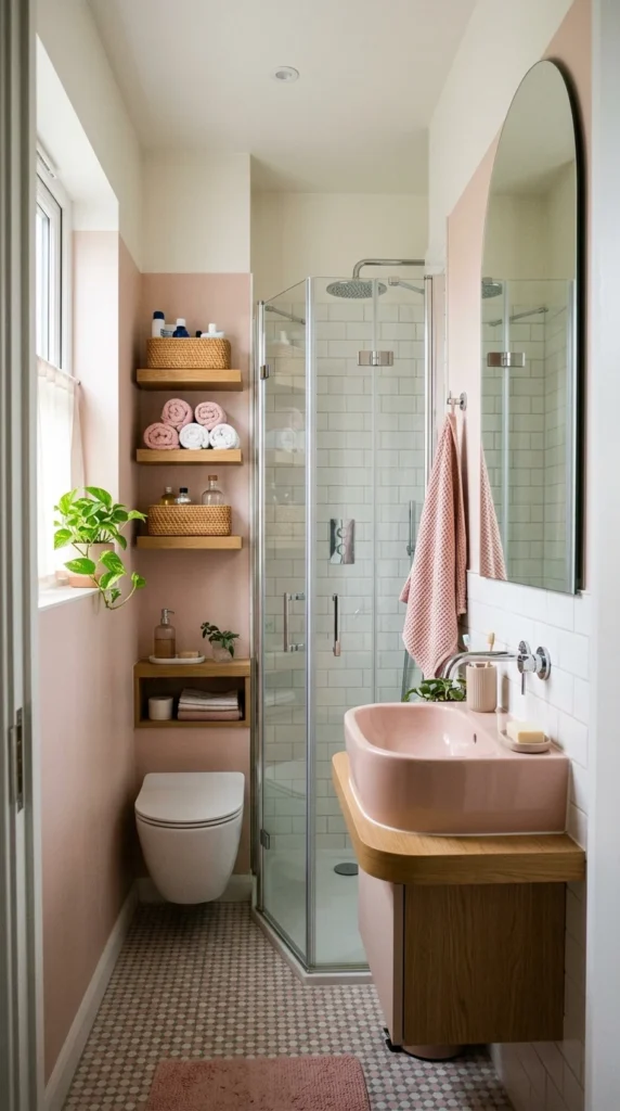 30 Pink Bathroom Ideas for a Soft, Spa-Like and Modern Aesthetic Home 4 idea 4 compact apartment pink 004