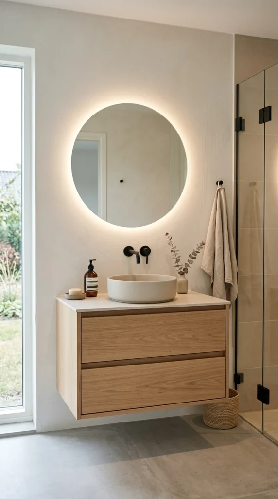 30 Japandi Bathroom Ideas That Feel Like a Luxury Spa at Home 4 idea 4 floating vanity with cl 004