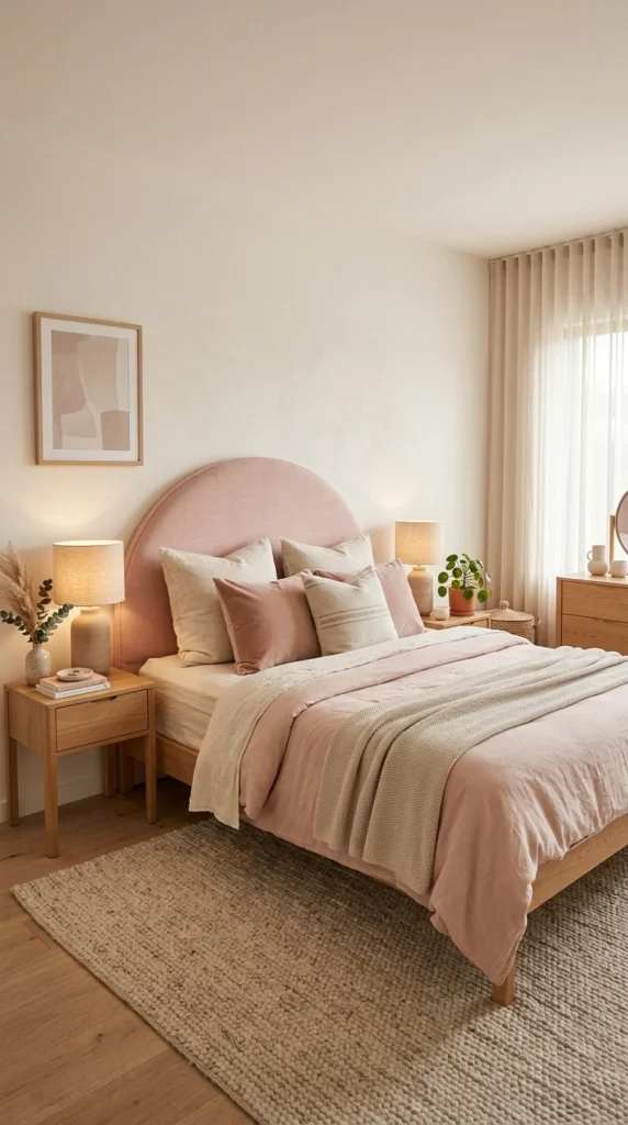 15 Pink Bedroom Ideas That Feel Chic, Not Childish (Elegant & Cozy) 4 idea 4 soft pink and neutral h 004