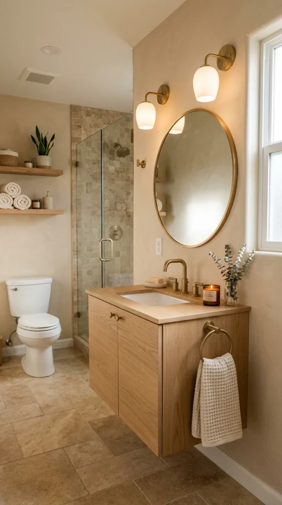 20 Small Full Bathroom Ideas That Make Your Space Look Bigger Instantly 5 idea 5 soft neutral palette ex 005