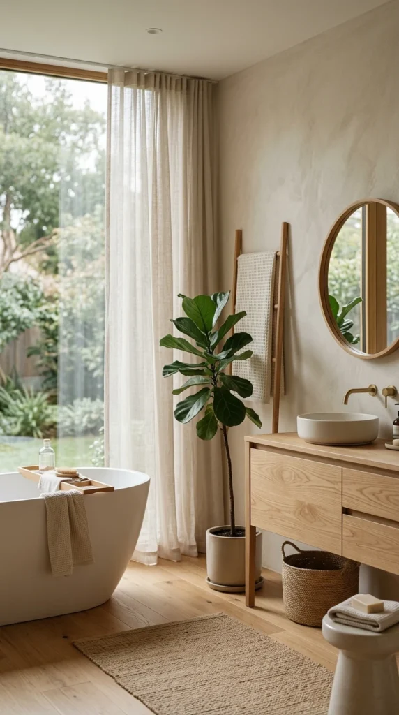 30 Japandi Bathroom Ideas That Feel Like a Luxury Spa at Home 6 idea 6 natural light focused b 006