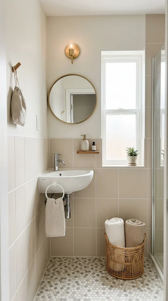 20 Small Full Bathroom Ideas That Make Your Space Look Bigger Instantly 8 idea 8 corner sink space saver 008