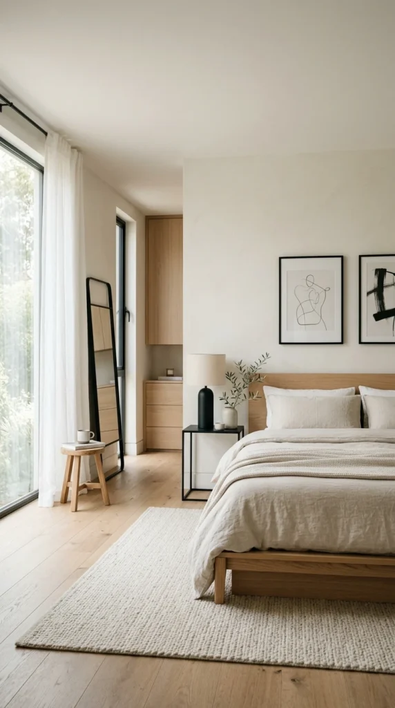30 Japandi Bedroom Ideas That Feel Calm, Warm & Minimal (2026 Guide) 8 idea 8 minimalist japandi bedr 008b