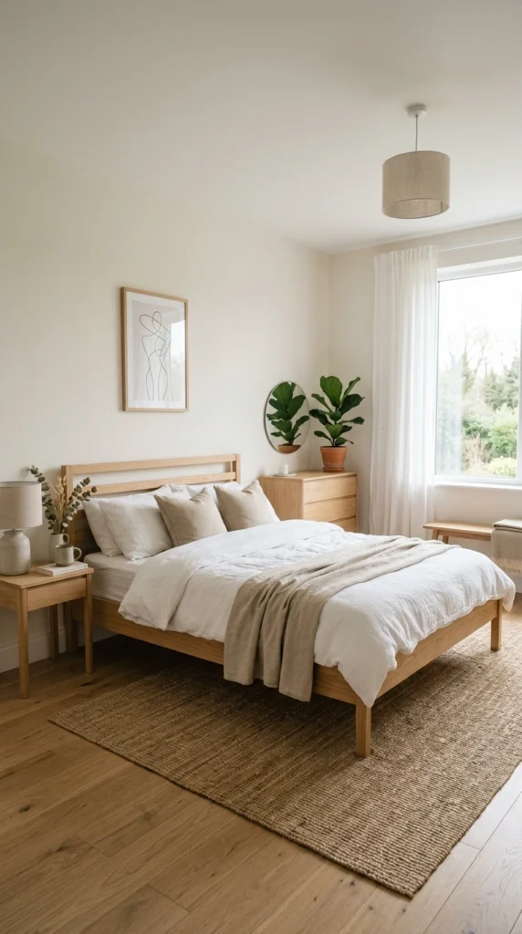 18 Earthy Bedroom Ideas That Instantly Ground Your Space 17 light wood scandinavia 017b