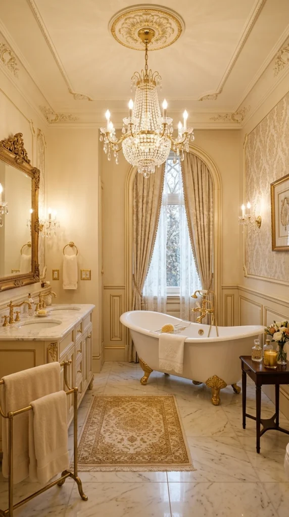 30 Victorian Bathroom Ideas That Make Any Space Look Expensive 20 20 cream and gold victorian ba 020b