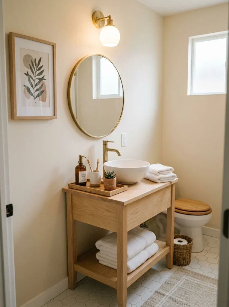 30 Very Small Bathroom Ideas That Make Your Space Feel Bigger 23 23 Tiny guest bathroom styling