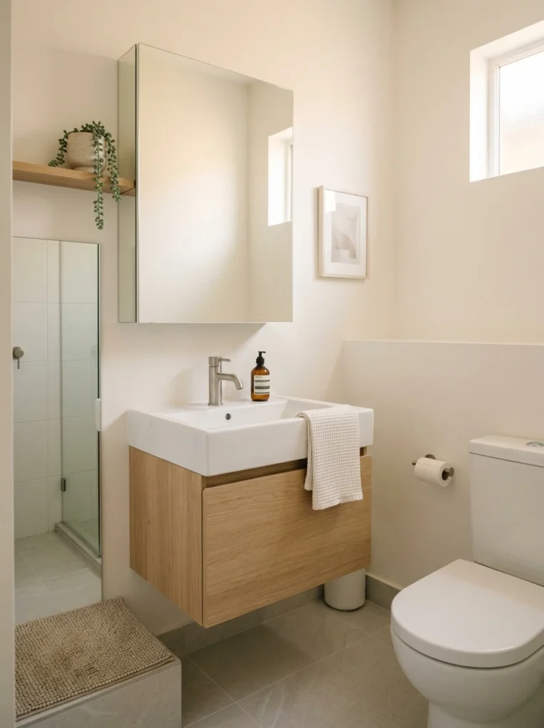 30 Very Small Bathroom Ideas That Make Your Space Feel Bigger 24 24 Small bathroom hidden storage