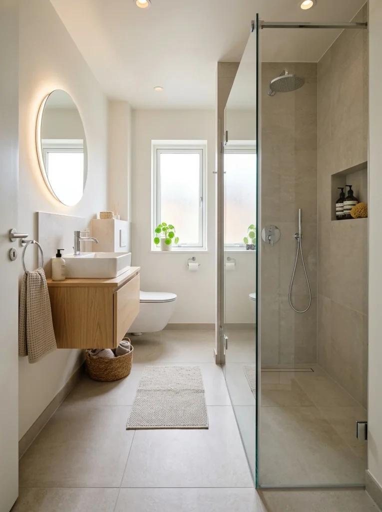 30 Very Small Bathroom Ideas That Make Your Space Feel Bigger 5 5 Glass shower remove visual barriers