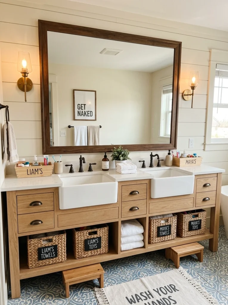 dual sink shared kids bathroom 006b