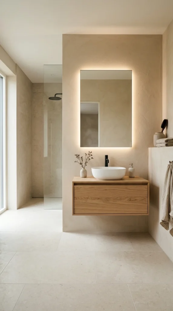 15 Neutral Bathroom Ideas You’ll Always Love 10 idea 10 floating vanity neutra 010