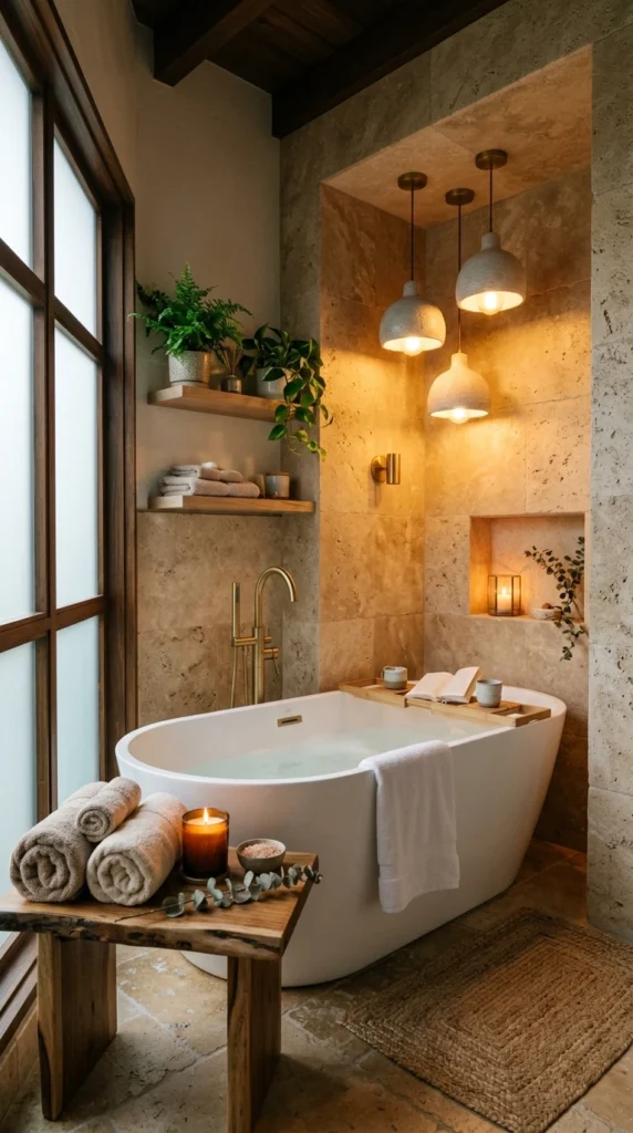15 Neutral Bathroom Ideas You’ll Always Love 12 idea 12 bathtub corner spa bat 012b