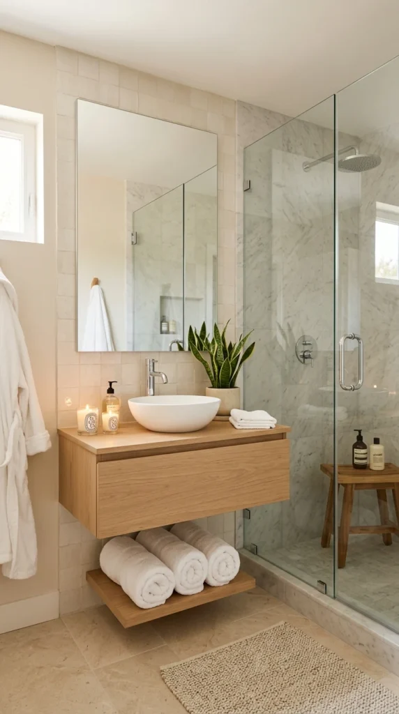 20 Small Full Bathroom Ideas That Make Your Space Look Bigger Instantly 19 idea 19 high end spa bathroom 019