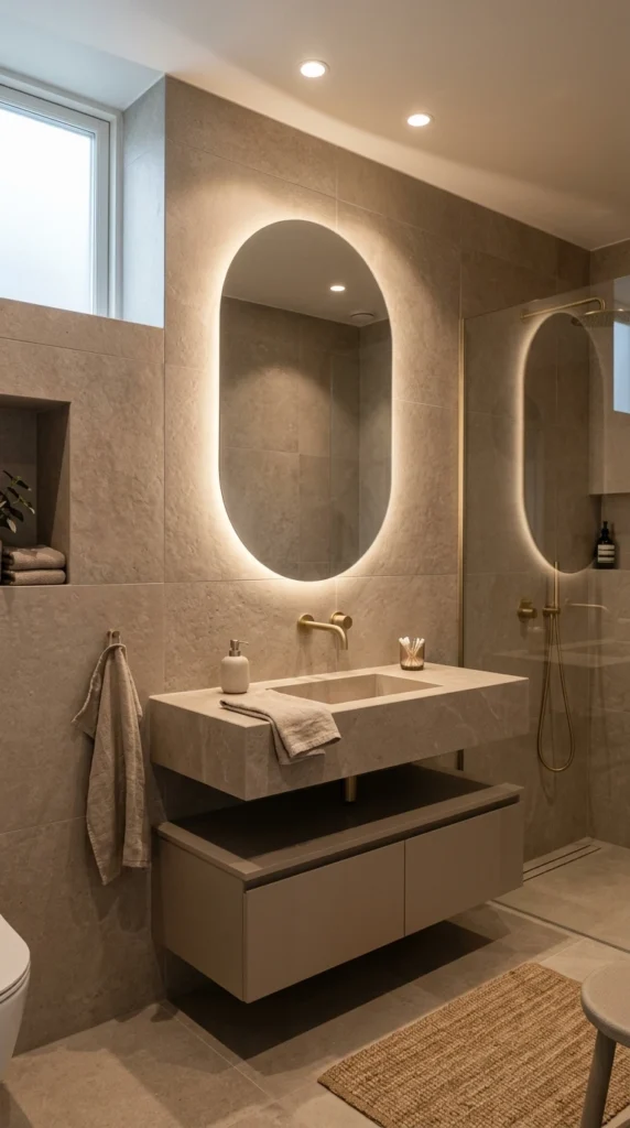 15 Neutral Bathroom Ideas You’ll Always Love 8 idea 8 soft taupe bathroom wit 008