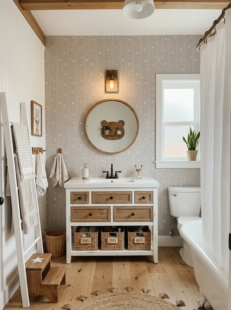 playful farmhouse accent wall 009