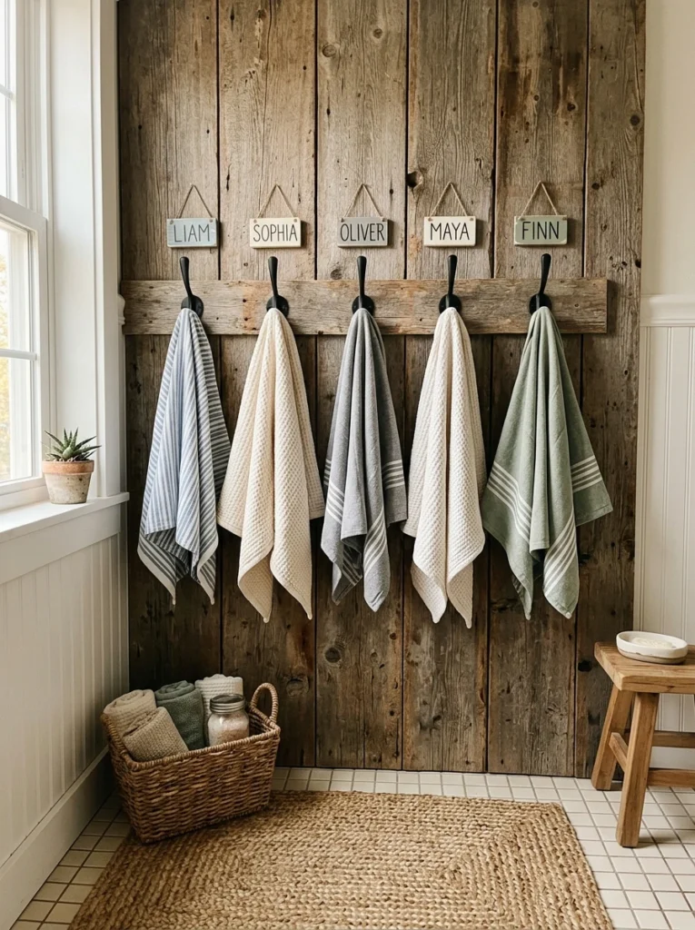 rustic hook wall for towels an 003b