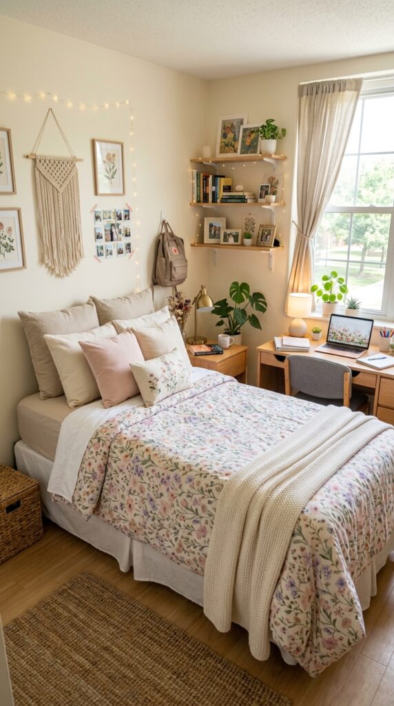 30 Dorm Bedding Ideas Every College Girl Is Saving Right Now (Cozy & Aesthetic) 13 13. Floral Aesthetic Bedding 2