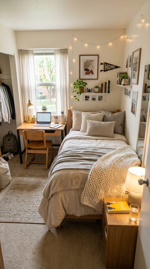 30 Dorm Bedding Ideas Every College Girl Is Saving Right Now (Cozy & Aesthetic) 32 28. Layered Throw Blanket Styling2