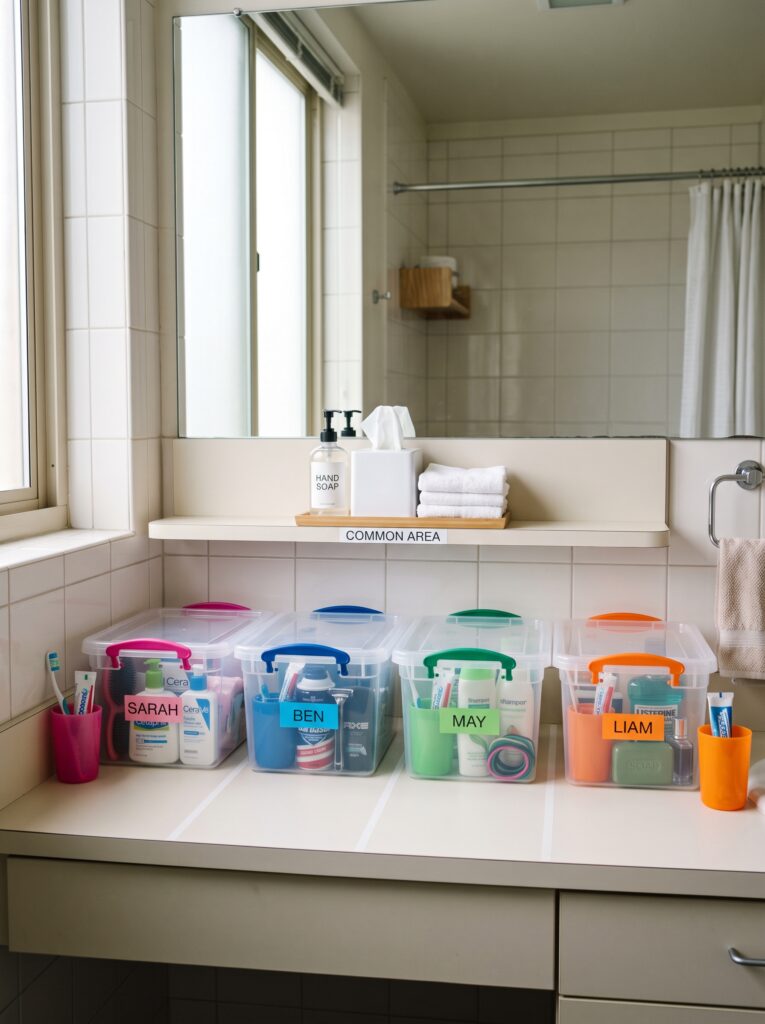 15 Dorm Bathroom Ideas That Feel So Clean & Aesthetic 6 6 Shared Bathroom Zoning System
