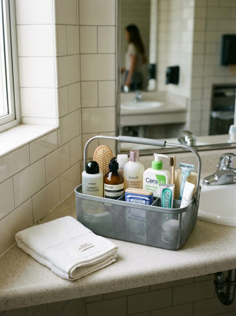 15 Dorm Bathroom Ideas That Feel So Clean & Aesthetic 7 7 Portable Shower Essentials Kit